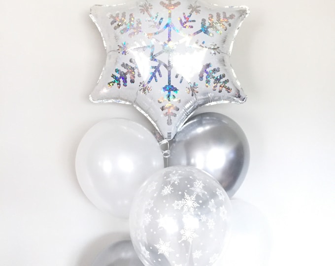 Baby It's Cold Outside Baby Shower Decor | Winter Baby Shower | Snowflake Balloons | Winter ONEderland Birthday Balloons