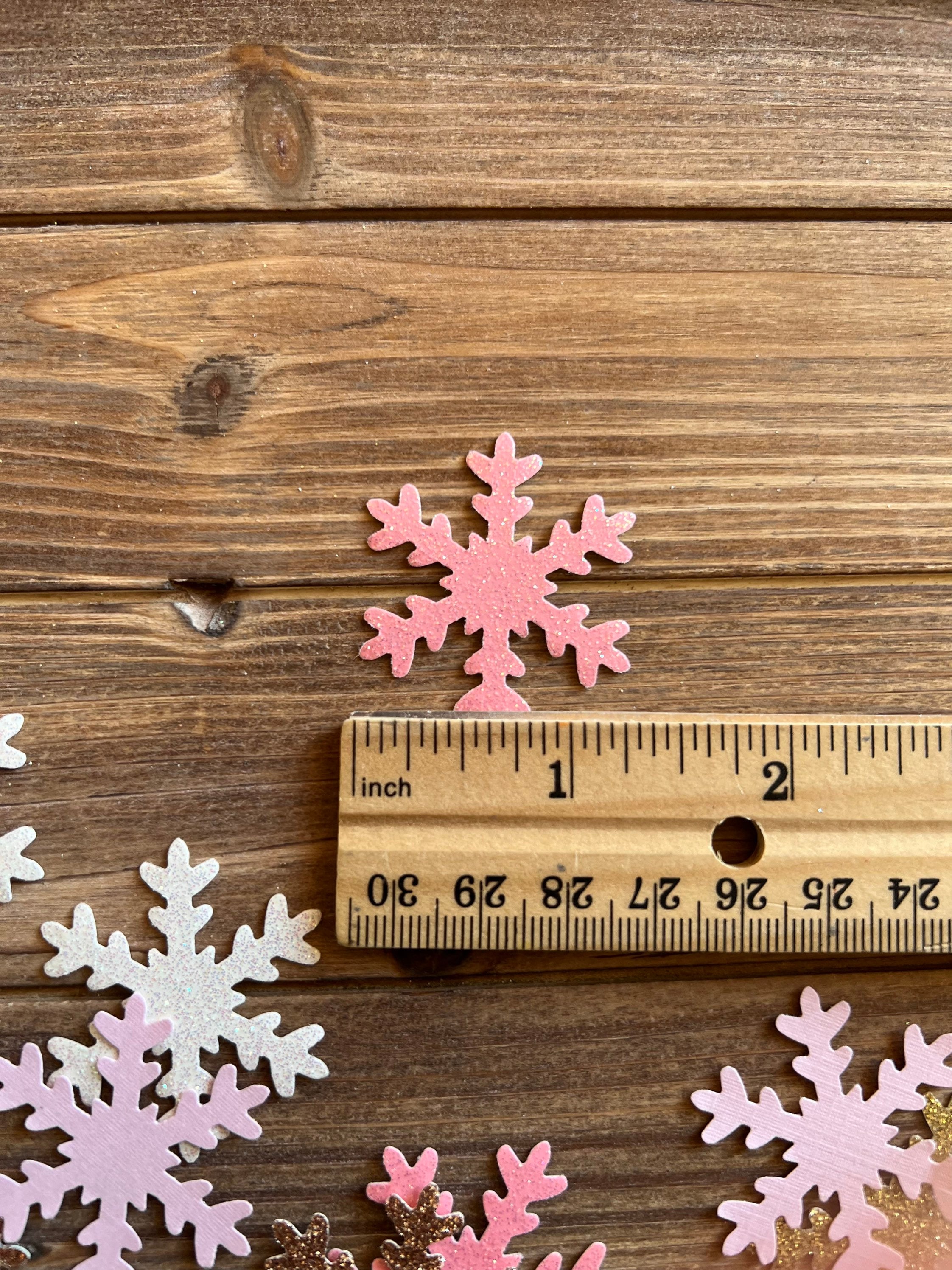 Pink and White Snowflake Confetti Eco Friendly Table Scatter