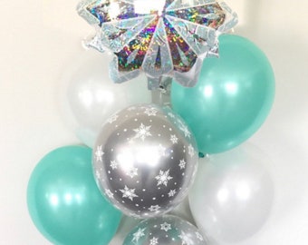 Baby It's Cold Outside Baby Shower Decor | Mint Winter Baby Shower | Snowflake Balloons | Winter ONEderland Birthday Balloons