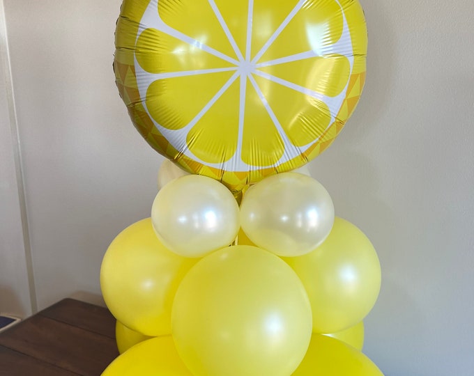 Lemon Balloon Centerpiece | Main Squeeze Centerpiece | Lemonade First Birthday | Main Squeeze Bridal Shower | Lemonade Stand Display