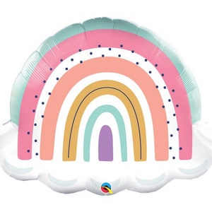 Boho Rainbow Balloons | Boho Birthday Party Decor | Rainbow Baby Shower Decor | Boho Baby Shower | Boho Rainbow Birthday Balloons