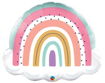 Boho Rainbow Balloons | Boho Birthday Party Decor | Rainbow Baby Shower Decor | Boho Baby Shower | Boho Rainbow Birthday Balloons