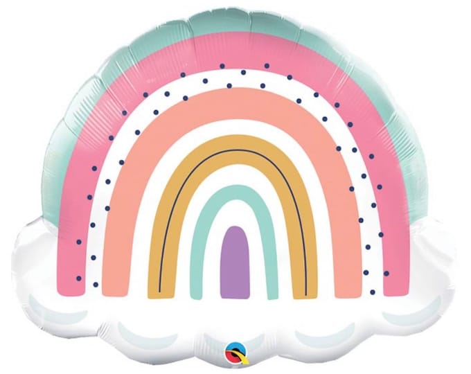 Boho Rainbow Balloons | Boho Birthday Party Decor | Rainbow Baby Shower Decor | Boho Baby Shower | Boho Rainbow Birthday Balloons