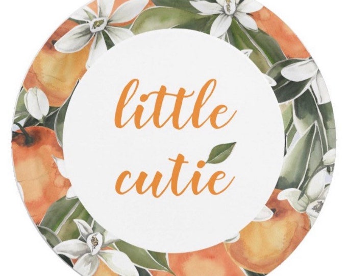 Little Cutie Paper Plates Luncheon | Little Cutie Baby Shower | A Little Cutie is on the Way | Citrus Birthday | Little Cutie First Birthday