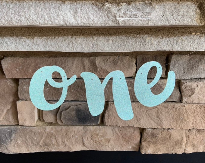 Mint High Chair Banner | Mint One Banner | Mint One High Chair Banner | Mint First Birthday Photo Shoot