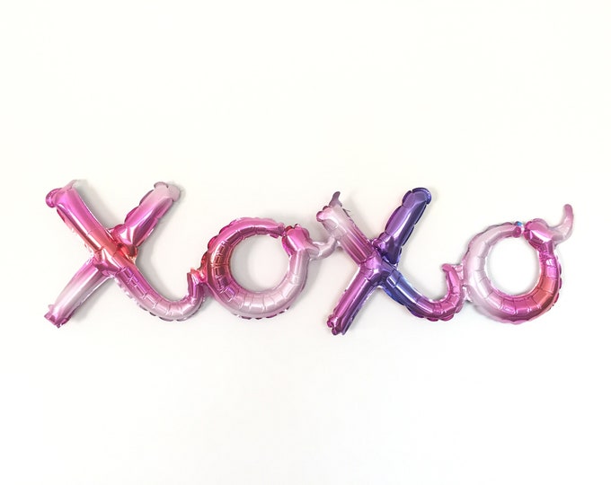 XOXO Balloon | Valentine's Day Balloon | Valentine's Day Party Decor | Pink and Purple Balloons | February Baby Shower | Balloon Photo Prop