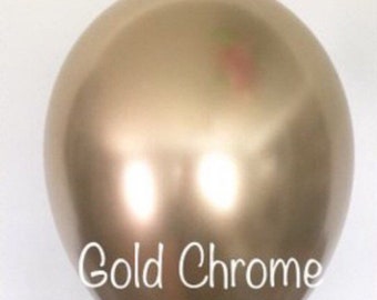 Gold Balloons | Chrome Gold Latex Balloons | Gold Birthday Party Decor | Gold Bridal Shower Decor | Gold Baby Shower | Chrome Balloons