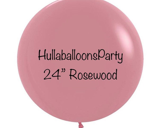 Jumbo 24” Rosewood Balloons | Rosewood Latex Balloons | Rosewood Birthday Party Decor | Rosewood Bridal Shower Decor