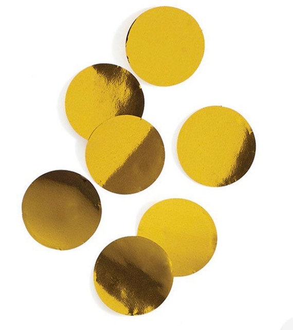 Confettis d'or Confettis de ballon dor Confettis de mariage en or Décor de  douche nuptiale en or Cercles de confettis en feuille d'or de 1 po -   France