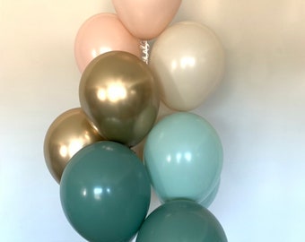Muted Blush and Mint Balloons | Blush Wedding Decor | Muted Balloons | Muted Bridal Shower | Natural Bridal Shower Decor