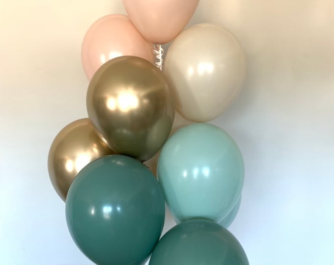 Muted Blush and Mint Balloons | Blush Wedding Decor | Muted Balloons | Muted Bridal Shower | Natural Bridal Shower Decor