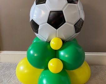 Kit de bricolaje de pieza central de globos de fútbol Globos de