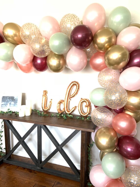 Lot De 60 Ballons En Latex Avec Confettis Pour Fête Prénatale, Anniversaire De Fille, Décoration De