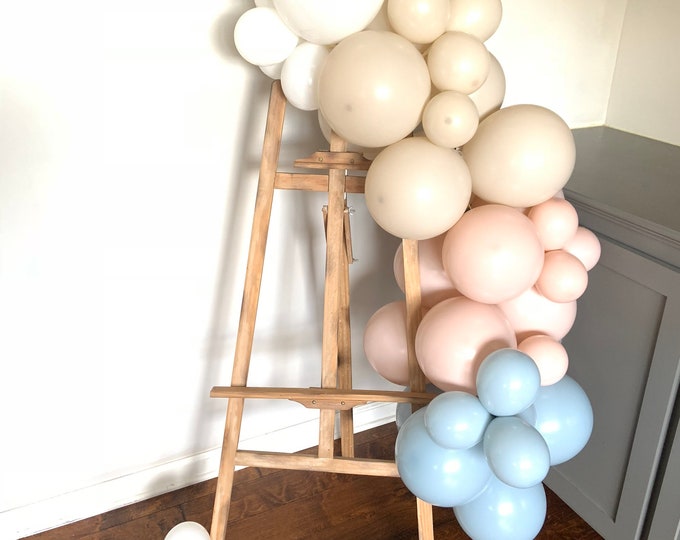 Muted Blue and Blush Balloon Garland | Boho Birthday Party | Here Comes The Sun Baby Shower | Boho first Birthday