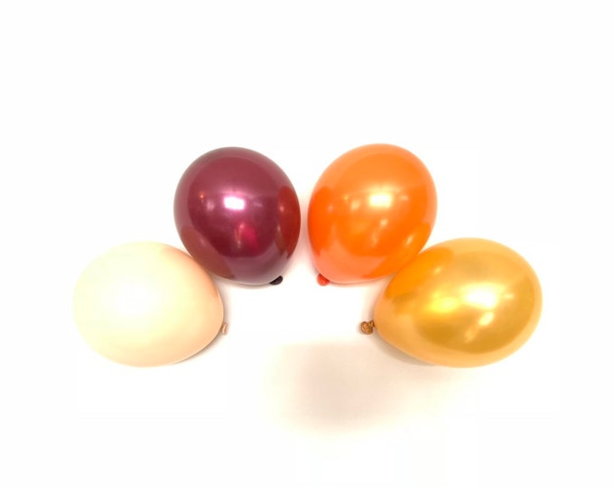 Mini Fall Balloons | Mini Burgundy Balloons | Mini 5” Latex Balloons | Fall Baby Shower Decor | Mini Little Pumpkin Balloons
