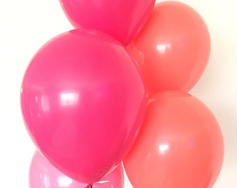 Pink & Coral Balloon Bouquet | Flamingle Bridal Shower Decor