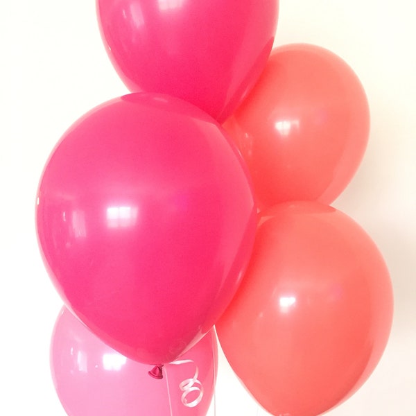 Pink and Coral Balloons | Lets Flamingle Bridal Shower Balloons | Cactus Balloons | Pink and Coral Bridal Shower Decor | Pink Balloons