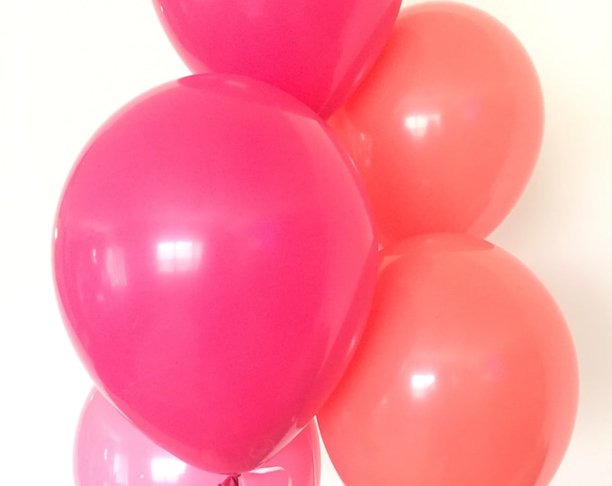 Pink and Coral Balloons | Lets Flamingle Bridal Shower Balloons | Cactus Balloons | Pink and Coral Bridal Shower Decor | Pink Balloons