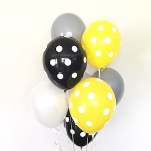Bumble Bee Baby Shower | Mommy To Bee Baby Shower Balloons | Bumble Bee Balloons | Yellow and Gray Balloons | What Will It Bee Gender Reveal