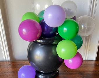 Cauldron Balloons 11” Kit | Halloween Balloons | A Baby is Brewing Baby Shower | Groovy Ghouls Birthday | Witch Small Balloon Cauldron