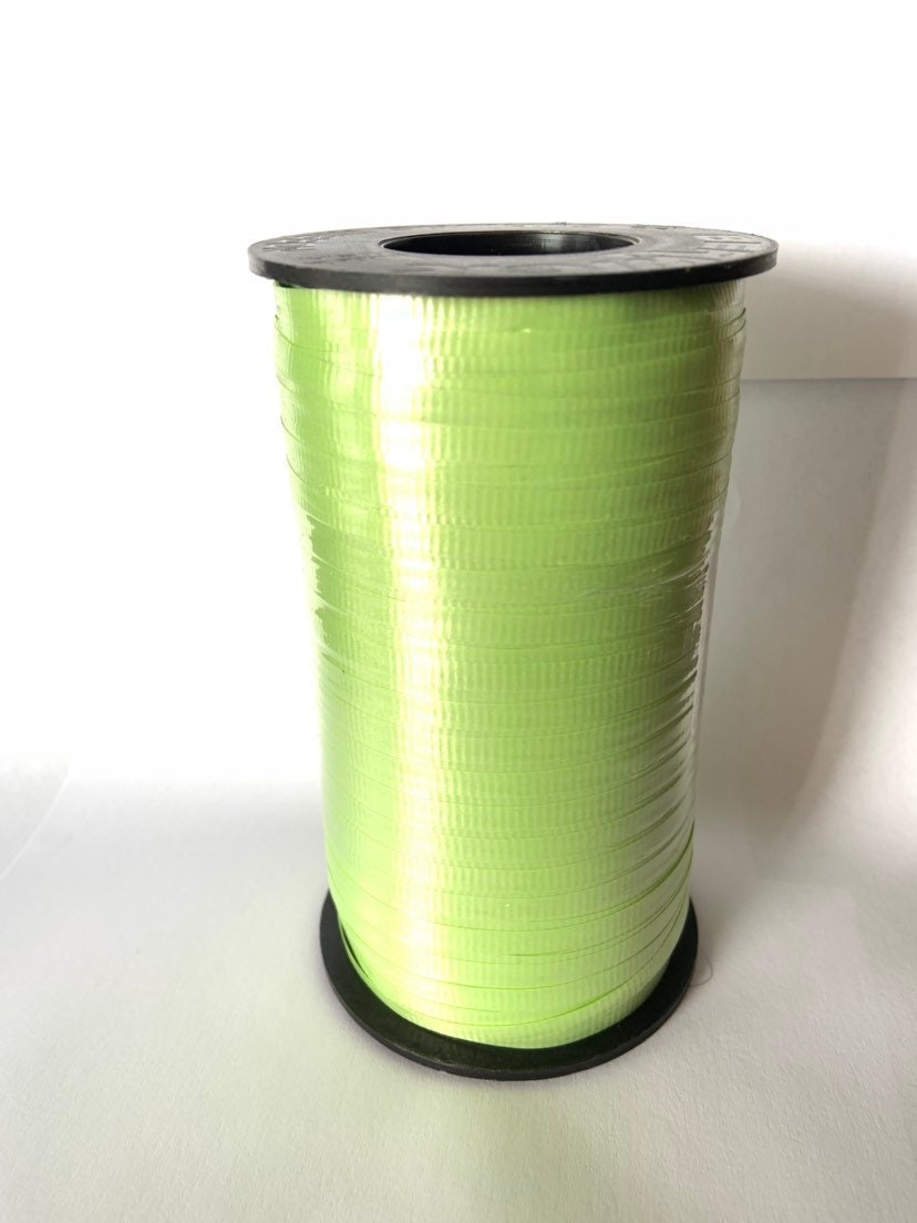 Celery Green Balloon Ribbon Green Balloon String Green 3/16 Crimped Curling  Ribbon Roll of Ribbon Green Ribbon Green Curling Ribb 