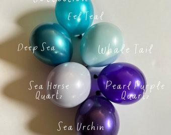 Let’s Be Mermaids Balloons | Custom Garland Double Layered Balloons | Mermaid Bridal Shower | Mermaid Birthday | Under The Sea Baby Shower