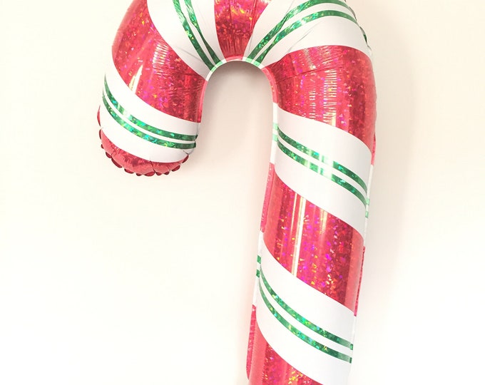 Candy Cane Balloon | Baby It's Cold Outside | Hot Cocoa Bar Decor | Christmas Balloons | Winter ONEderland Birthday Balloons