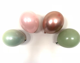 Mini Sage and Blush Balloons | Mini Blush and Sage Balloons | Mini 5” Latex Balloons | Sage and Blush Bridal Shower | Blush Baby Shower Deco