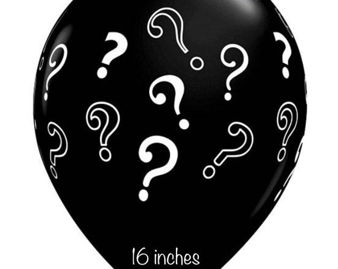 16 inch Question Mark Balloons | Gender Reveal Latex Balloons | Gender Reveal Baby Shower Decor | Gender Reveal Balloons | He or She?