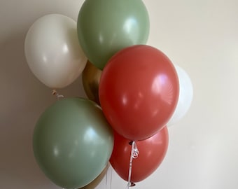 Fall Balloons | Burnt Orange and Eucalyptus Balloons | Little Pumpkin Balloons | Little Pumpkin Baby Shower Decor | Fall Bridal Shower
