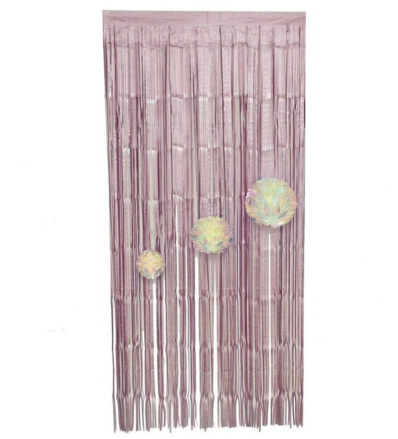 Mauve Fringe Curtains Dusty Mauve Foil Curtains Dusty Rose ...