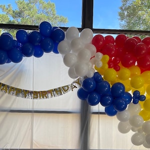 Primary Balloon Garland | Red, Yellow and Blue Balloon Garland | Let’s Have A Ball Birthday | Circus Birthday Party | Gymnastics Birthday