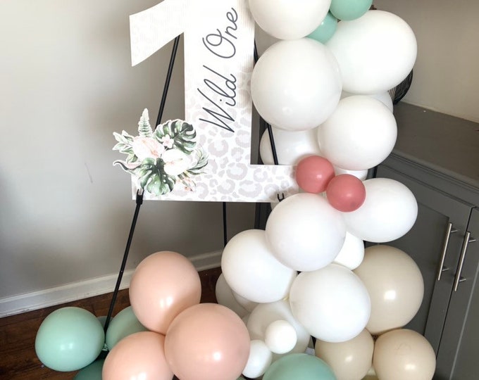 Wild One Balloon Garland | Safari Balloon Garland | Tropical Safari Birthday Party | Wild One First Birthday Balloon Garland | Jungle Baby