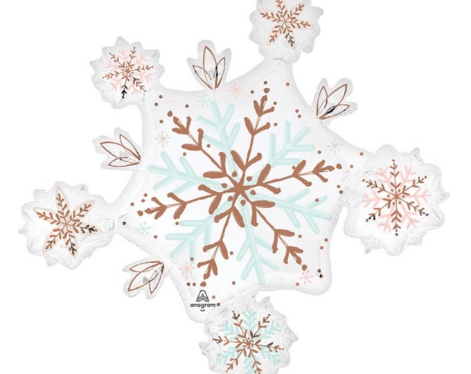 Satin Snowflake Balloon | Winter ONEderland Birthday Balloons | Wonderland First Birthday | Baby It's Cold Outside | Winter Baby Shower