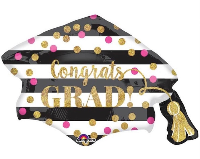 Graduation Balloons | Graduation Party Decor | Class of 2023 | Congrats Grad | Graduation Party Photo Props | Virtual Graduation Party Decor