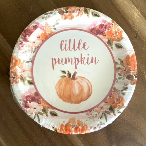 Little Pumpkin Plates Luncheon Little Pumpkin Baby Shower Etsy