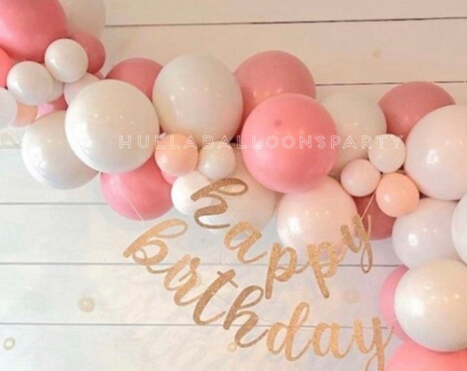 Blush Balloon Garland Kit | Dusty Rose Balloon Garland | Blush First Birthday Balloons | Dusty Mauve Bridal Shower Decor | Blush Baby Shower