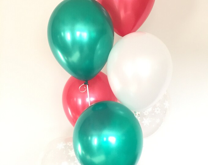 Baby It's Cold Outside | Winter Baby Shower Decor | Red and Green Christmas Balloons | Winter ONEderland Birthday Balloons | December Birthd