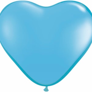 Mini Blue Heart Balloons | 5” Latex Heart Balloons | Galentines Day Party Decor | Light Blue Heart Birthday Balloons | Be Mine Valentine