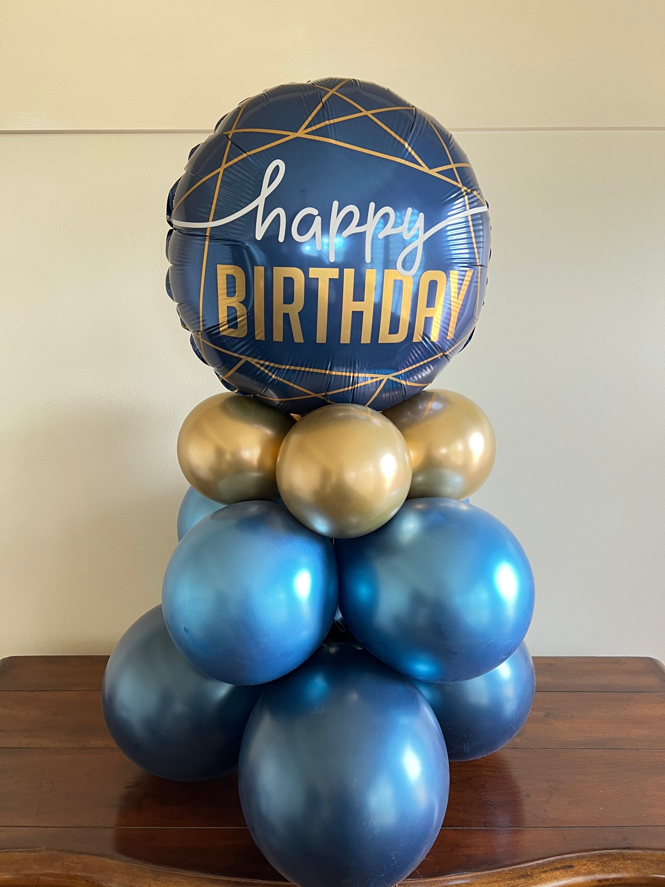 Ballons anniversaire en latex de couleur bleu foncé - fêtes de garçons