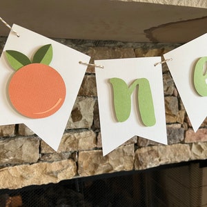 Our Little Cutie is One High Chair Banner | Citrus One Banner | Orange Cute One High Chair Banner | Little Cutie First Birthday Photo Shoot