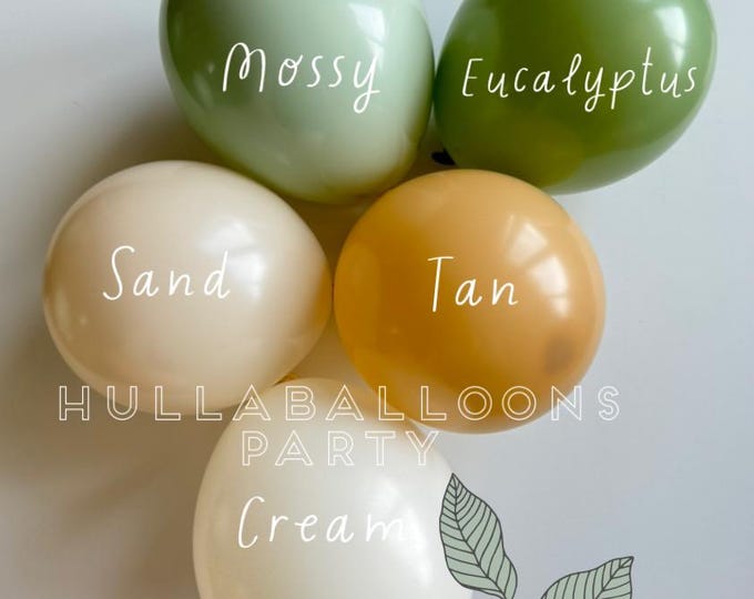 Eucalyptus Balloons | Green and Tan Birthday | Woodland Baby Shower | Neutral Baby Shower Gender Reveal | Custom Balloon Garland | Bridal