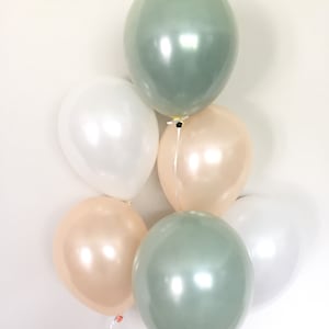 Sage Green Balloons | Light Green Wedding Decor | Green and White Balloons | White and Green Balloons |Sage Green Bridal Shower Decor