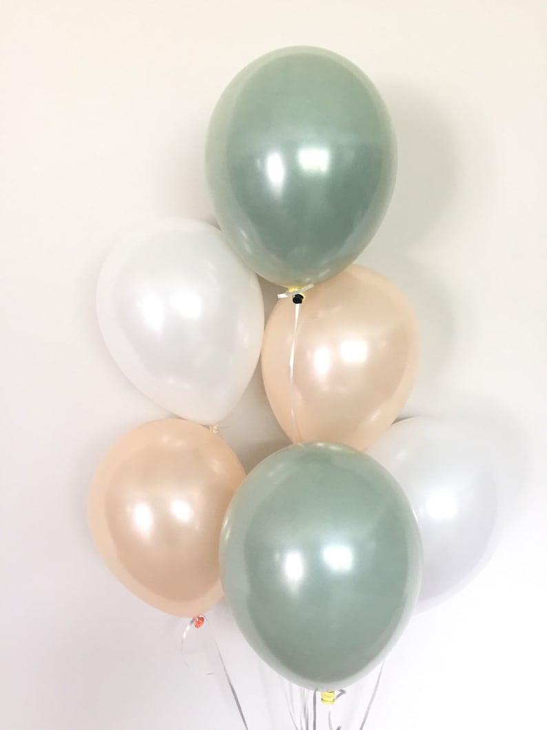 Sage Green Balloons Light Green Wedding Decor Green And Etsy