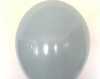 Fog Balloons | Gray Blue Latex Balloons | Gray Blue Birthday Party Decor | Blue Gray Bridal Shower Decor | Pale Blue Baby Shower Decor