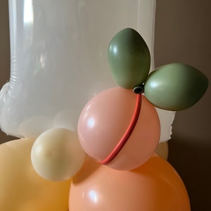 Sweet As A Peach Balloon Tower Kit Peach First Birthday Balloons Sweet to Be One Birthday Party Peach Balloons image 6