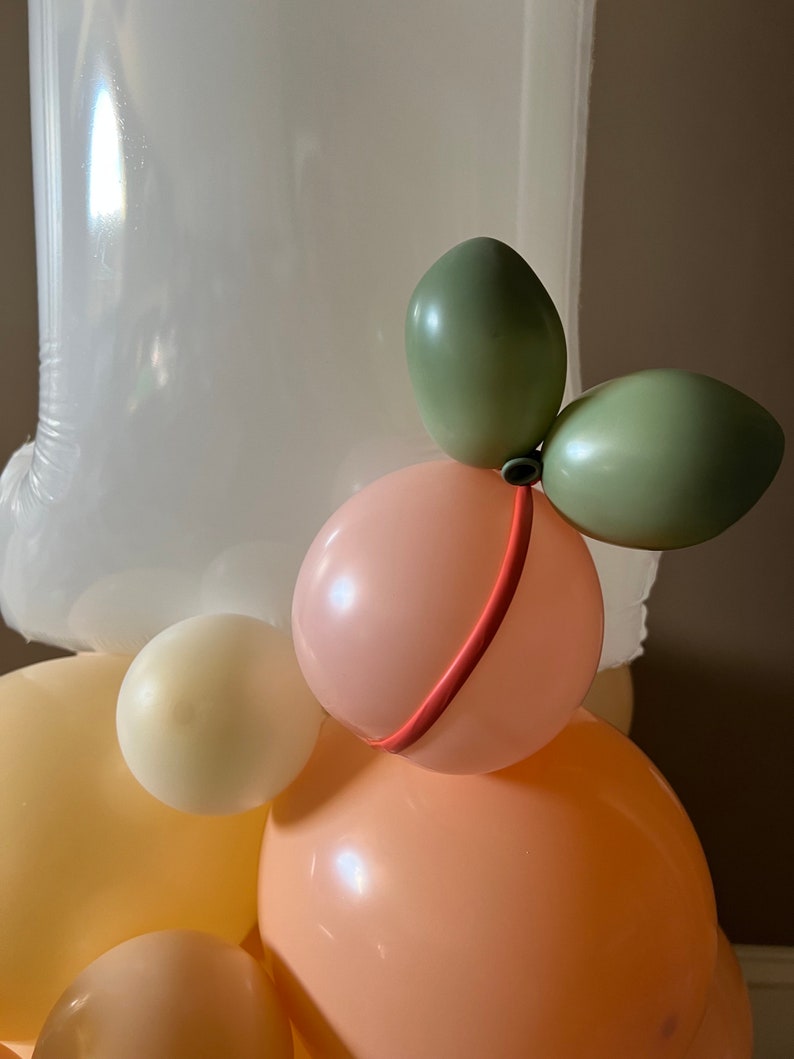 Sweet As A Peach Balloon Tower Kit Peach First Birthday Balloons Sweet to Be One Birthday Party Peach Balloons image 6
