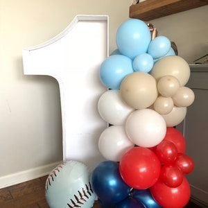 Baseball Balloon Garland Baseball Birthday Party Rookie of the Year first Birthday Baseball Balloon Arch American Birthday Balloons image 1