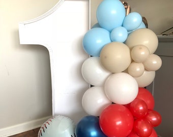 Baseball Balloon Garland | Baseball Birthday Party | Rookie of the Year first Birthday | Baseball Balloon Arch | American Birthday Balloons