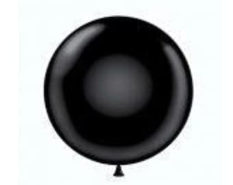 Tuftex 24” Black Balloon | Jumbo Black Balloons| Large Black Balloons | 24” Black Balloons | Black Tie Wedding Decor | Black Bridal Shower